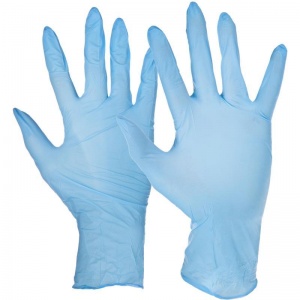 Перчатки одноразовые нитриловые смотровые MediOk Blue Sky, нестерильные, неопудренные, размер M (7-8), голубые, 50 пар, 10 уп.