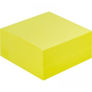 Стикеры (самоклеящийся блок) Attache Selection, 76x76мм, желтый неон, 400 листов