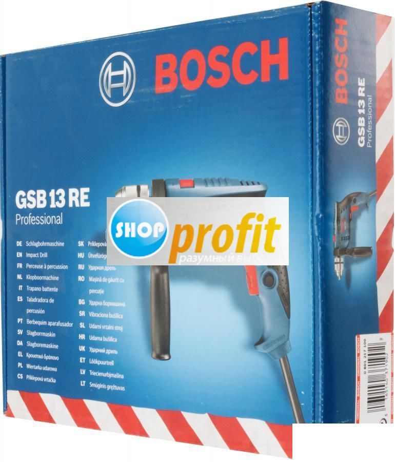 Дрель ударная Bosch GSB 13 RE, быстрозажимной патрон (0601217100)