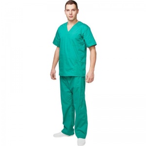 Мед.одежда Костюм хирурга универсальный м05-КБР, куртка/брюки, зеленый (размер 48-50, рост 182-188)