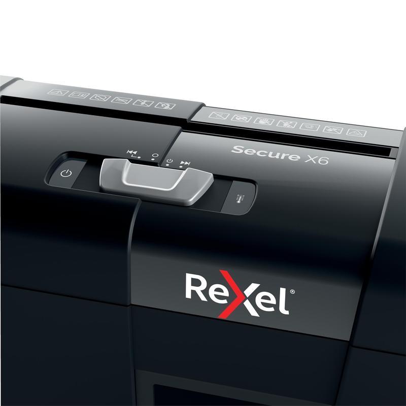 Уничтожитель документов Rexel Secure X6 (4-й уровень секретности, объем корзины 10л)