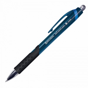 Ручка шариковая автоматическая Brauberg Urban (0.35мм, синий цвет чернил, детали хром) 24шт. (143260)