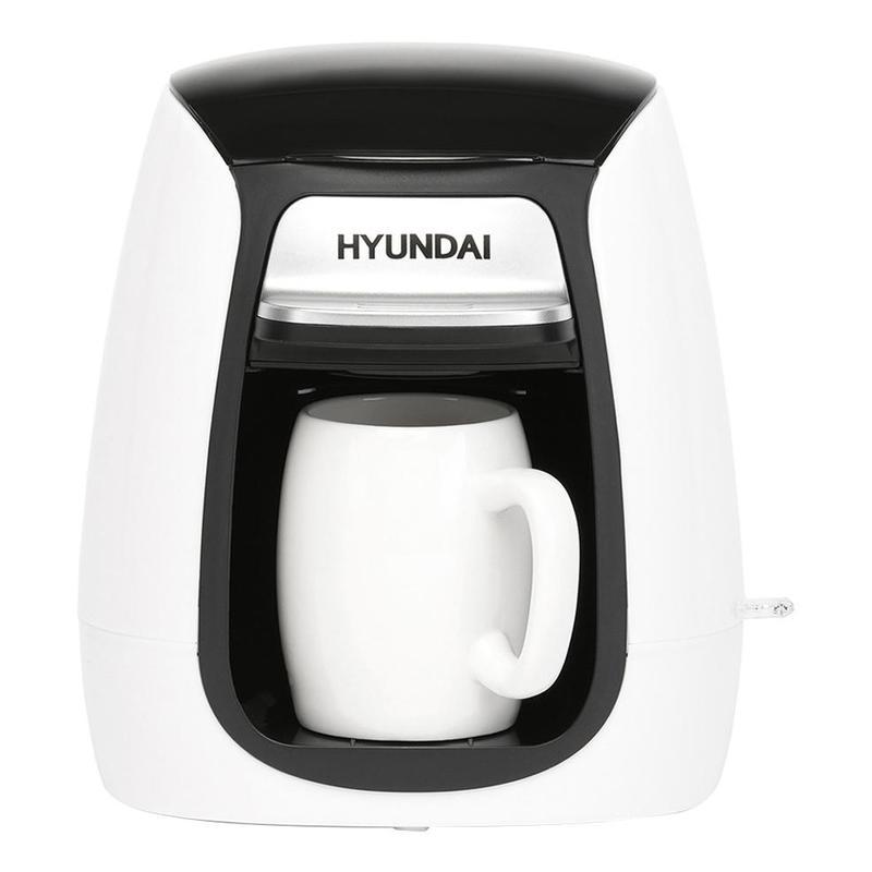 Кофеварка капельная Hyundai HYD-0102, черный и белый