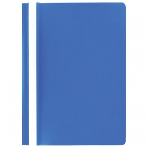 Папка-скоросшиватель Staff (А4, 0.1/0.12мм, пластик) голубой, 75шт. (229236)