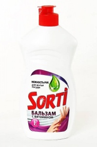 Средство для мытья посуды Sorti "Бальзам с витамином Е", 500мл (336-3)