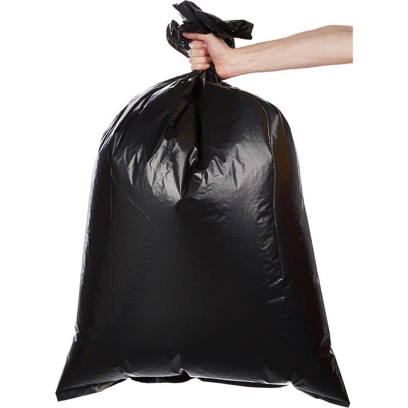 Пакеты для мусора 120л (70x110см, 40мкм, черные) ПНД, 10шт. в рулоне