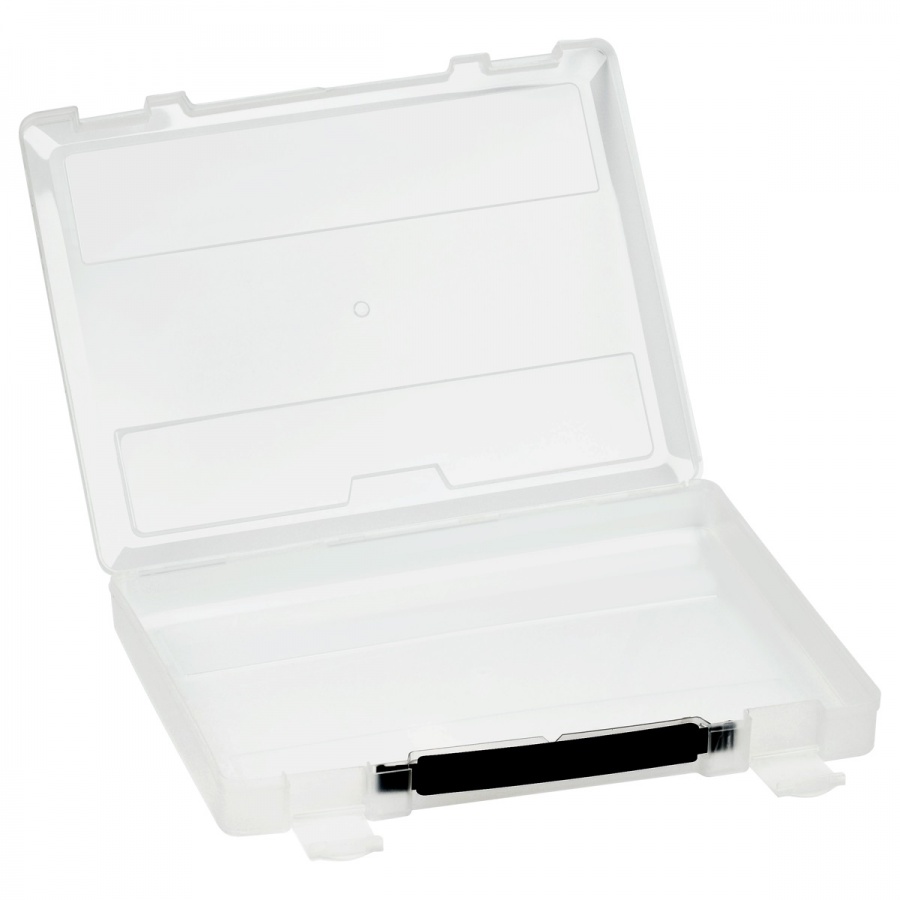 Папка-портфель Стамм (А4, 1 отделение, пластик, 270x350x45мм, выдвижная ручка) прозрачная (ПФ20), 12шт.