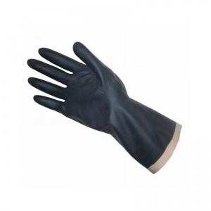 Перчатки защитные латексные Изумруд КЩС тип 1, черные, размер 10 (XL), 1 пара (К50Щ50)