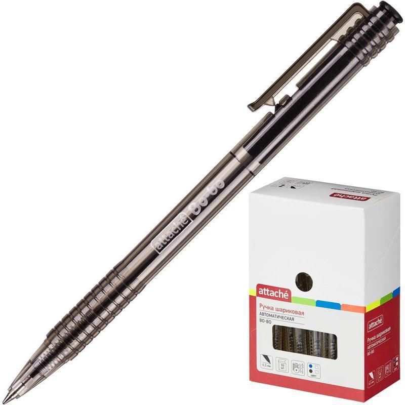 Ручка шариковая автоматическая Attache Bo-bo (0.5мм, черный цвет чернил) 50шт.