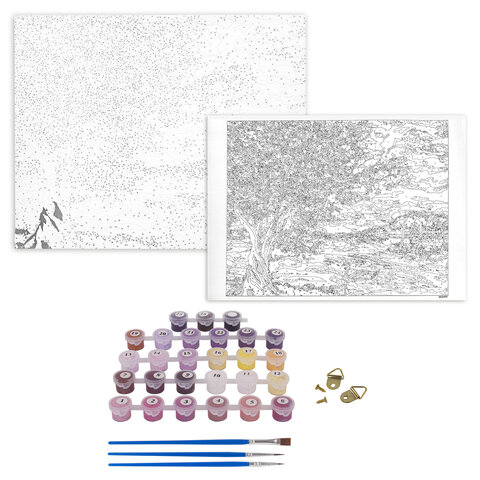 Картина по номерам Остров сокровищ &quot;Цветущая сакура&quot;, 40х50см, на подрамнике, акриловые краски, 3 кисти (662494)