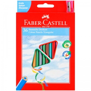 Карандаши цветные 36 цветов Faber-Castell (3гр, с точилкой) картон (120536)