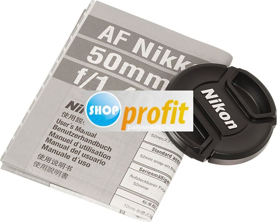 Объектив Nikon AF Nikkor 50mm f/1.4D, байонет Nikon F, черный (JAA011DB)