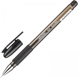 Ручка гелевая Attache Epic (0.5мм, черный, резиновая манжетка, игольчатый наконечник) 1шт.