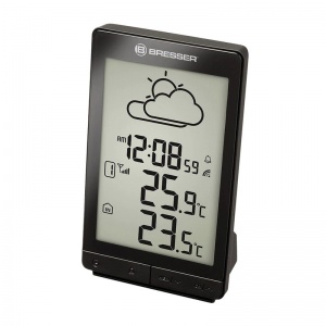 Метеостанция Bresser TemeoTrend STX, термодатчик, часы, будильник, черный (73270)
