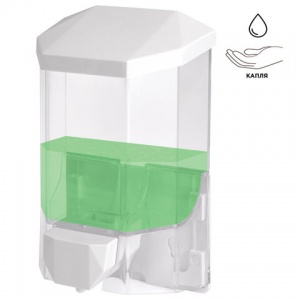 Диспенсер для жидкого мыла Лайма Professional, наливной, 500мл, прозрачный, пластик (605772)