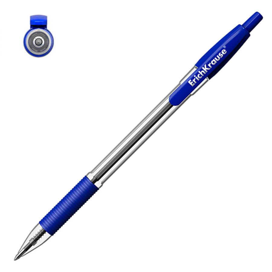 Ручка шариковая автоматическая Erich Krause R-301 Classic (0.5мм, синий цвет чернил) (46758)