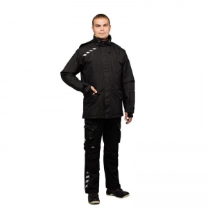 Спец.одежда Куртка зимняя мужская Dimex Attitude с СОП, черная (размер M, 48-50, рост 174-178)