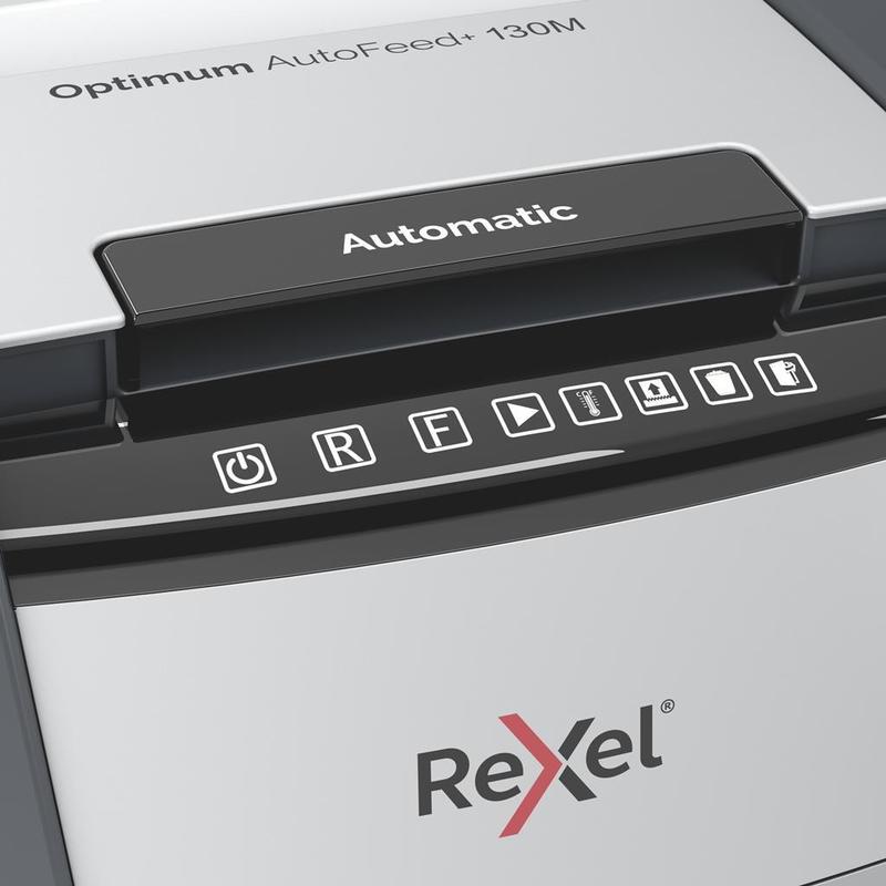 Уничтожитель документов Rexel Optimum AutoFeed+ 130M (5-й уровень секретности, объем корзины 44л)