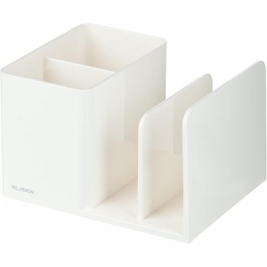 Подставка для канцелярских принадлежностей Deli NuSign, 4 отделения, белая (ENS950-white)