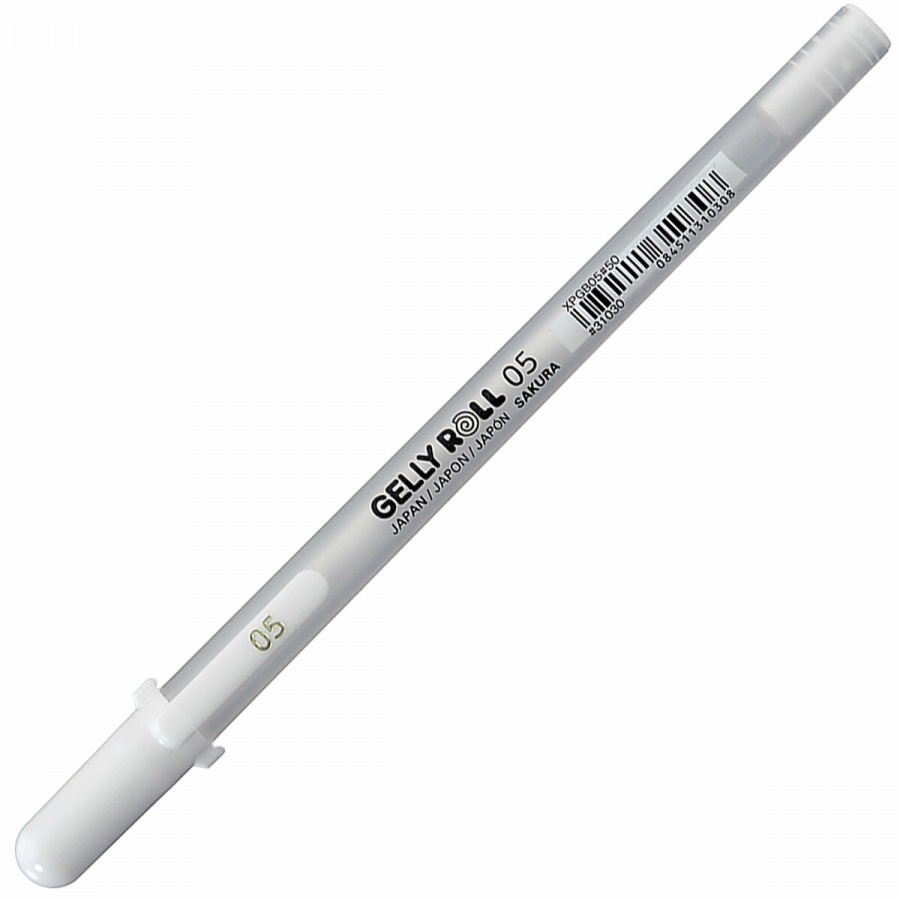 Ручка гелевая Sakura Gelly Roll (0.3мм, белый) (XPGB05#50), 12шт.
