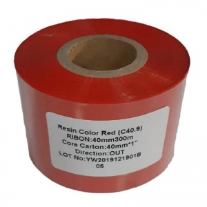 Риббон Resin Premium red, 40мм х 300м намотка OUT, втулка 25.4мм