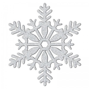 Снежинка для декорирования Веселая Затея серебристая 28 см
