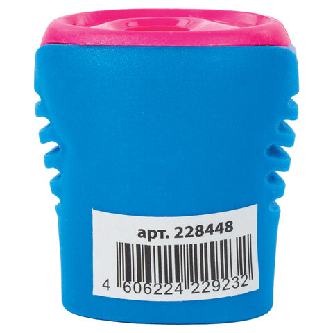 Точилка ручная пластиковая Brauberg Mix (1 отверстие, с контейнером) 36шт. (228448)