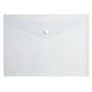 Папка-конверт на кнопке inФОРМАТ (А4, 180мкм, пластик) прозрачная