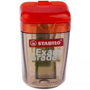 Точилка ручная пластиковая Stabilo Exam Grade (1 отверстие, с контейнером) прозрачная (4518/48E)