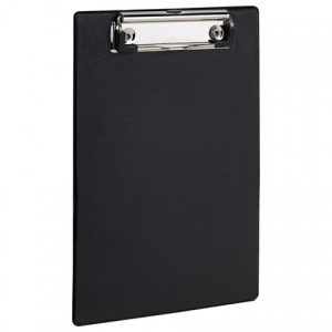 Доска-планшет Staff (А5, до 90 листов, картон/пвх, с зажимом) черный, 8шт. (229556)