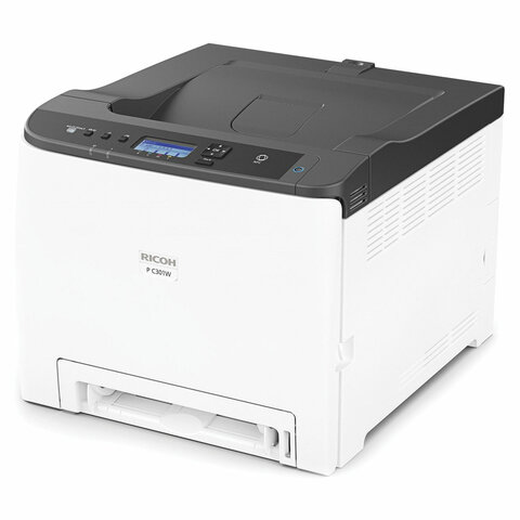 Принтер лазерный ЦВЕТНОЙ RICOH P C301W, А4, 25 стр/мин, ДУПЛЕКС, WiFi, NFC, сетевая карта, (408335)