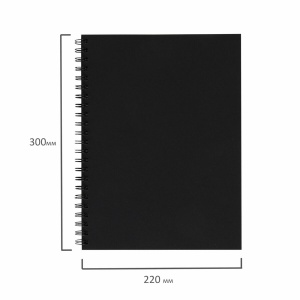 Фотоальбом Brauberg Black Line, 22х30см, 24 черных листа, уголки, стикеры, ручка, клей (391310)