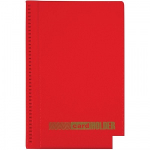 Визитница настольная OfficeSpace (на 96 визиток, 3 ряда, пвх, 110х190мм) красная (260774)