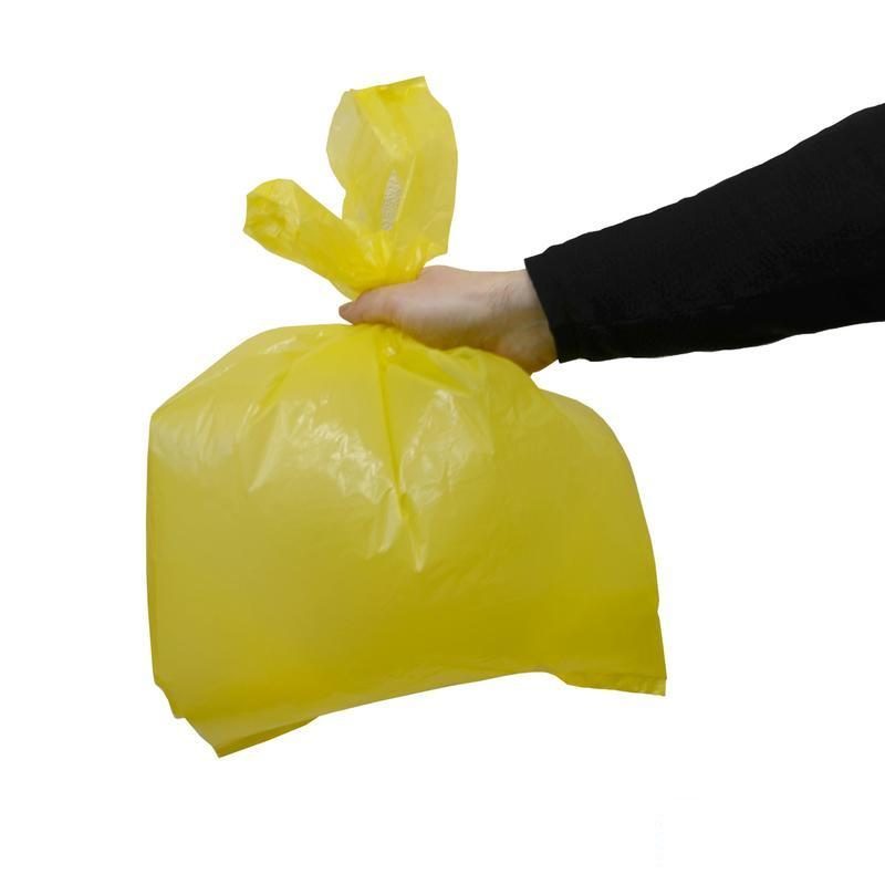 Пакеты для мусора 30л (47х61см, 12.5мкм, желтые, с ручками) 30шт. в рулоне