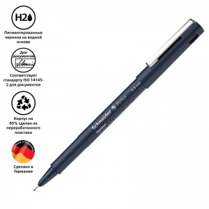 Ручка капиллярная Schneider "Pictus" (0.9мм) черная, 6шт. (197701)