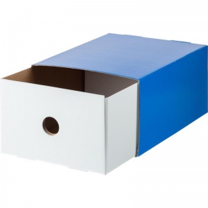 Короб архивный Attache (350х250х160мм, микрогофрокартон, с крышкой) синий