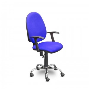 Кресло офисное Easy Chair 223 PC, ткань синяя, хром