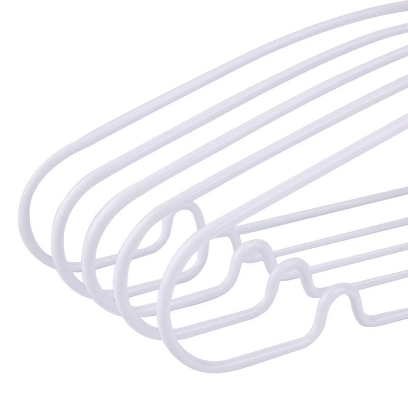 Вешалка-плечики металлическая с перекладиной Attache, размер 48-50, белый, 10шт.