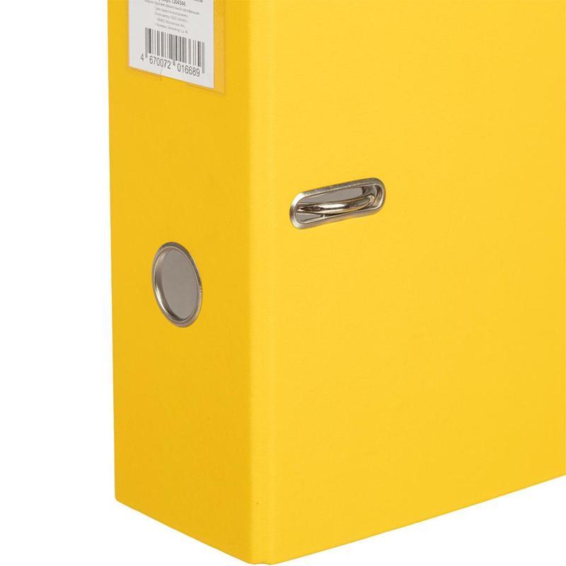 Папка с арочным механизмом Attache Selection (90мм, А4, картон/бумвинил) желтая, 12шт.