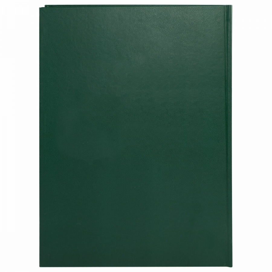 Бухгалтерская книга учета Brauberg (А4, 96л, клетка) твердая обложка, бумвинил, герб) зеленая, 10шт. (130277)