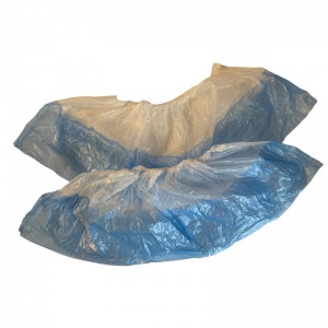 Бахилы одноразовые полиэтиленовые гладкие (4.2г, бело-синие, 50 пар в упаковке), 30 уп.