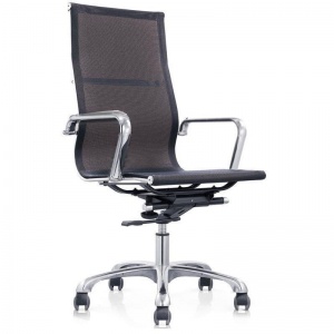 Кресло руководителя Easy Chair 702 T, сетка черная, хром