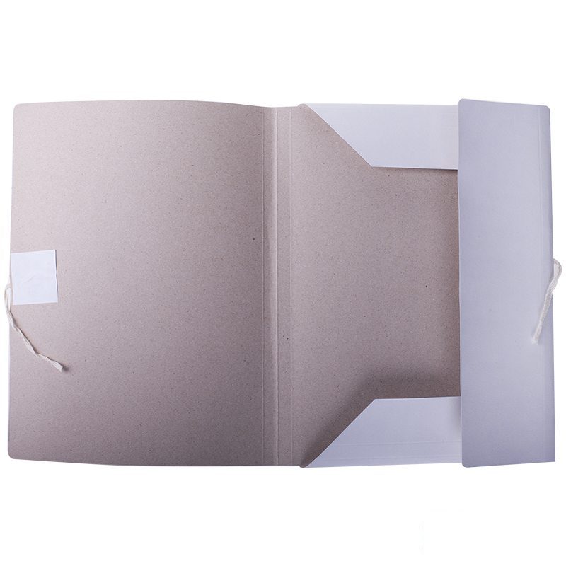 Папка с завязками картонная OfficeSpace (А4, 220 г/м2, на 200л., картон немелованный) белая (225337), 200шт.