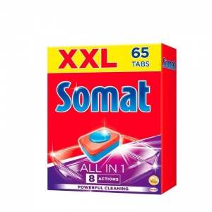 Таблетки для посудомоечных машин Somat All-in-1, 65шт. (2489254)