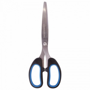 Ножницы Brauberg Classic+ 185мм, симметричные ручки, черно-синие (236448)