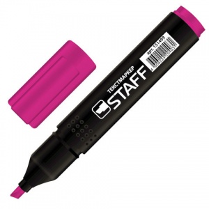 Маркер-текстовыделитель Staff Stick (1-4мм, розовый, прямоугольный корпус), 12шт.
