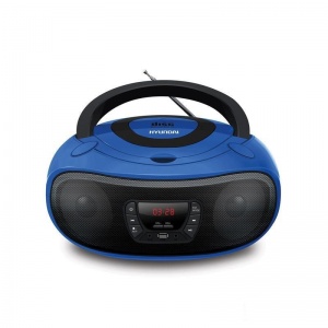 Аудиомагнитола Hyundai H-PCD240, черный и синий