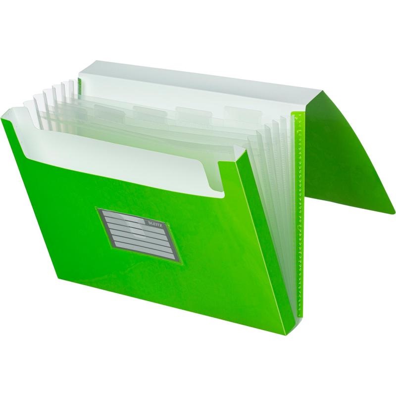 Папка-органайзер Leitz WOW (А4, до 200 листов, 6 отделений) зеленая (45890054)