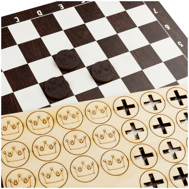 Игра настольная-конструктор Три Совы &quot;Шахматы, шашки&quot;, 21х21см, картонная коробка (НИ_48126)