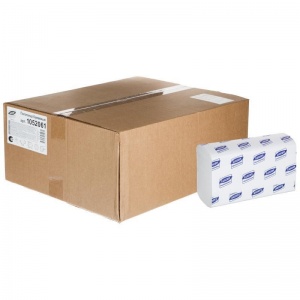 Полотенца бумажные для держателя 1-слойные Luscan Professional, листовые Z-сложения, 21 пачка по 190 листов (1052061)